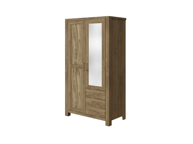 Шкаф 2-х дверный Fiord Райтон с зеркалом дуб антик