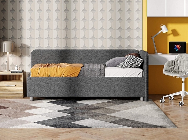 Кровать Capri L Сонум с подъемным механизмом в интерьере