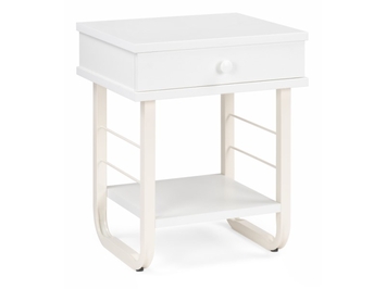 Прикроватная тумба Клео 2 белая/белая (Арт.511606)