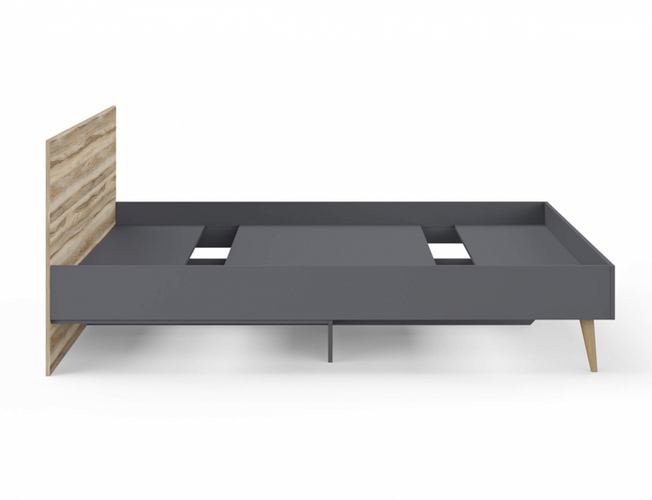 Кровать Ines (графит), ЛДСП ясень ориноко