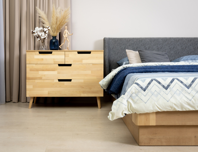 Кровать Lagom Side Wood с подъемным механизмом