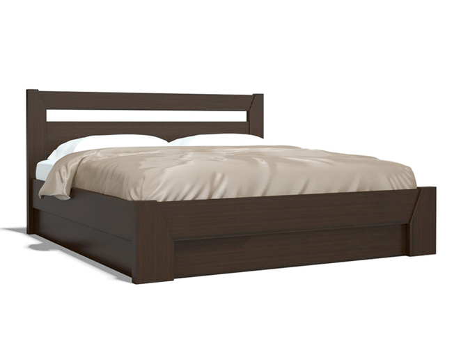 Купить двуспальную кровать из массива Парма каштан