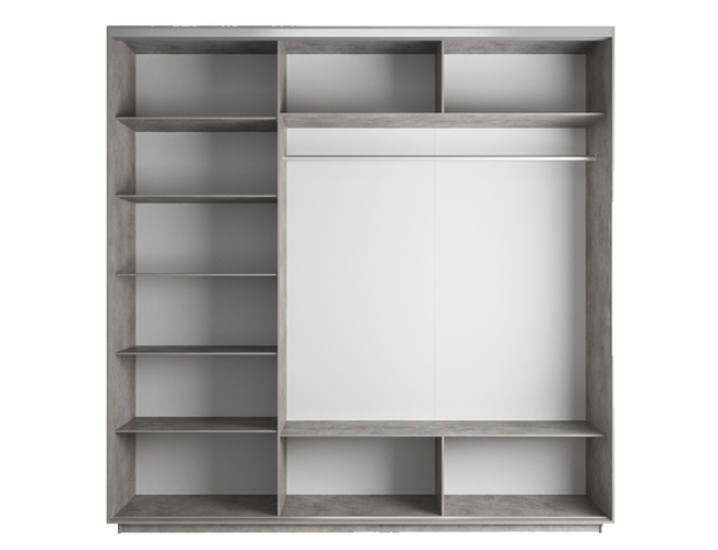 Шкаф-купе Экспресс Люкс 3-х дверный (Фото №1016 Абстракция золотая пыль), Бетон