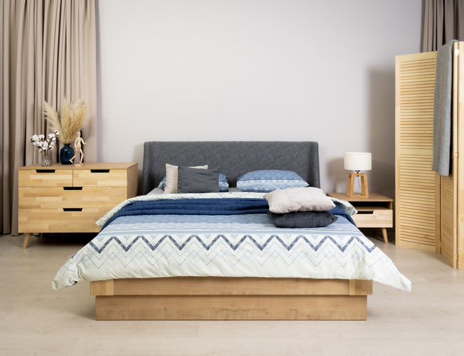 Кровать Lagom Side Wood с подъемным механизмом