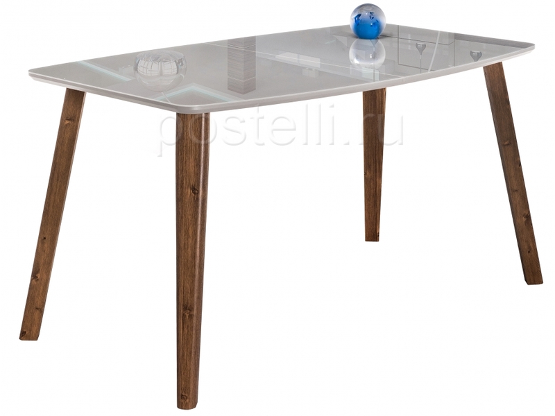 Стеклянный стол Серсея орех кантри/грей (Арт 462101)
