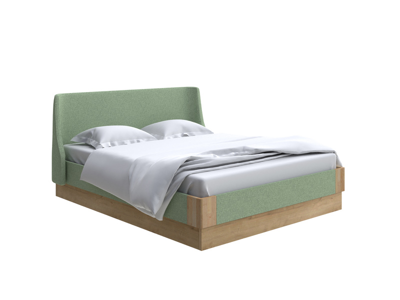 Кровать Lagom Side Soft с подъемным механизмом, Лама авокадо