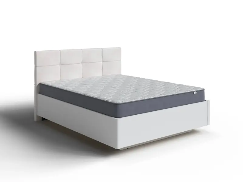 Парящая кровать New Light - белый жемчуг/лофти лен